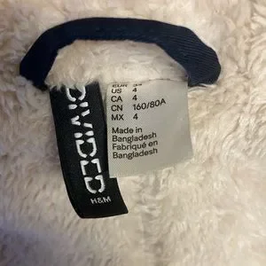 H&M Jackets Coats Hm Divided Navy Pile Lined Parka Poshmark